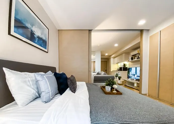 別荘 Tropical Apartment- Ultra Fast Wifi- Bts Thong Lor バンコク都