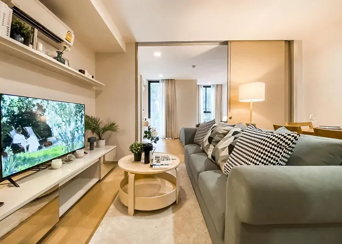 別荘 Tropical Apartment- Ultra Fast Wifi- Bts Thong Lor